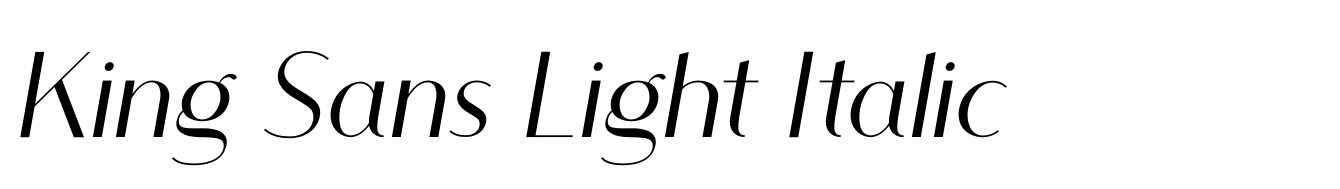 King Sans Light Italic